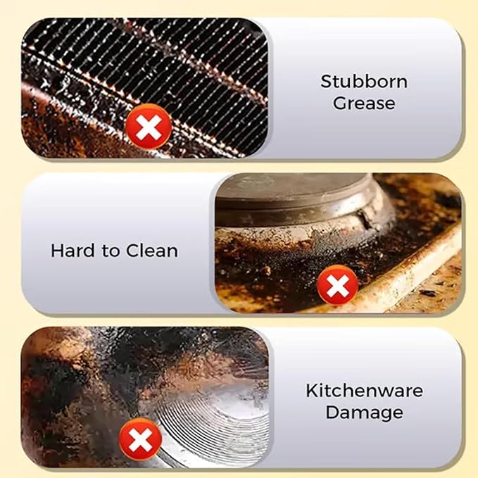 Multi Purpose Powerful Cleaner for Kitchen, 3 in 1 Coconut Oil Cleaning Paste, 3 in 1 Multi-Purpose Stainless Coconut Oil Cleaning Paste, for Oven, Pot and Stove (3)