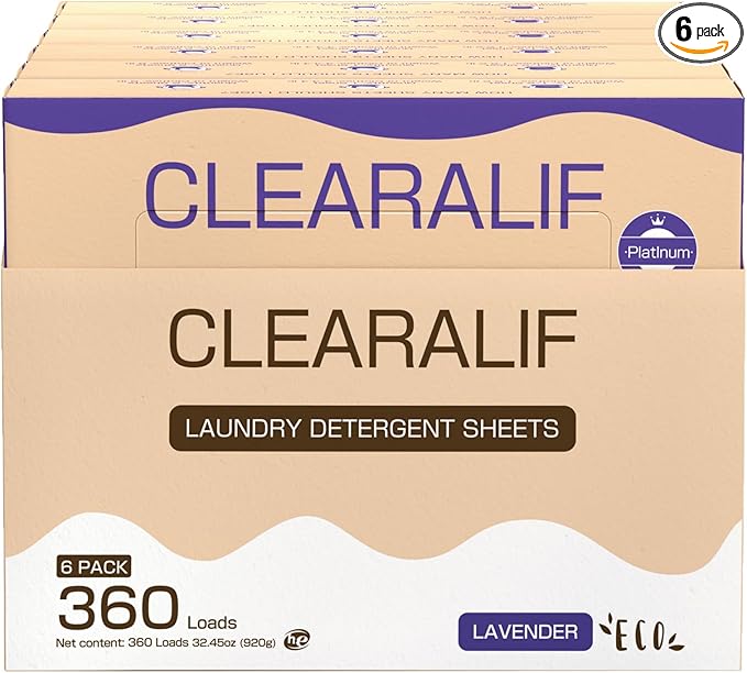 CROS 360 Loads Laundry Detergent Sheets Fresh Lavender Scent, for Travel, Home, Apartment,Dorm, Laundry Detergent Strips Eco Friendly, Hypoallergenic, Liquidless Washing Supplies