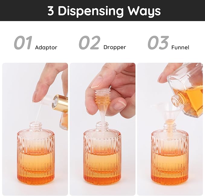 Segbeauty 1oz Perfume Spray Bottle, 30ml Glass Refillable Travel Bottles, 4pcs Empty Atomizer Spray Bottle Cologne Atomizer for Men, Fine Mist Fragrance Bottles for Dispensing Perfume with Tool