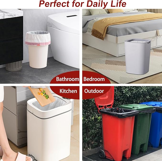 O2frepak 4Gallon Drawstring Small Kitchen Trash Bags,Clean Fresh Scent and Heavy Duty Garbage Bags(100 Count,45x50cm)