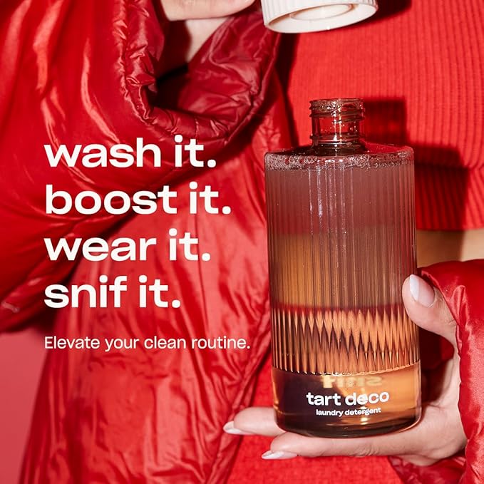 Snif Tart Deco Laundry Detergent, Juicy, Sophisticated Cherry Scent, 64 Loads, Non-Irritating to Skin, Clean, Non-Toxic, Vegan, Cruelty Free, 32oz