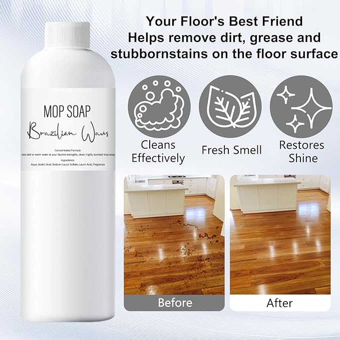 New Brazilian Waves Mop Soap, Mop Soap For Floor Cleaning, Mop Soap Brazilian Wave, Brazilian Waves Mop Soap, Multipurpose Mop Soap For Home Cleaning (1 PCS)