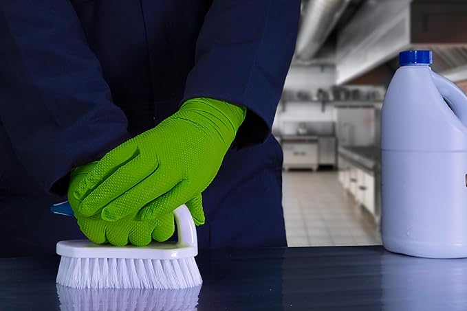 GLOVEWORKS HD Green Nitrile Gloves, 8 mil Nitrile Gloves Medium-XXL Sizes, Nitrile Disposable Gloves with Raised Diamond Grip