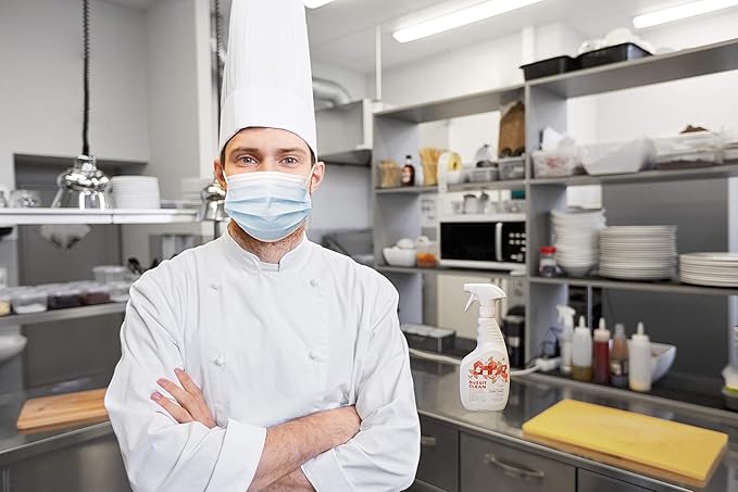 Bussit Clean Food Surface Sanitizer & Cleaner, Kills 99.9% of Kitchen Bacteria, 1 Quart (3 Pack)