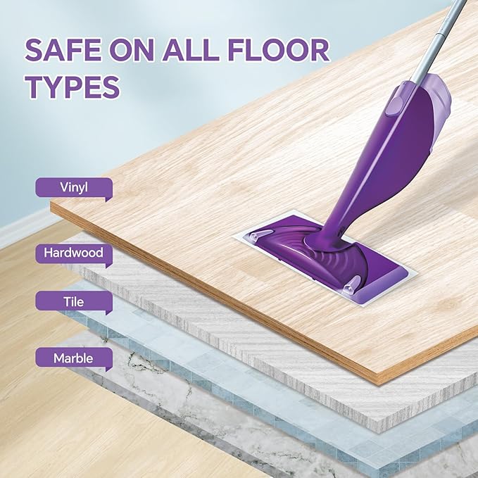 40 Count Wetjet Pads Refills for Swiffer Wet Jet，Disposable Wet Jet Mopping Pads，All Purpose Multi Surface Spray Mop Pads Refills for Hardwood Floor Cleaning，Thickness&Absorbent