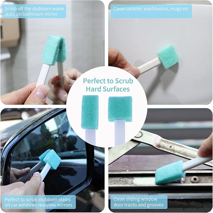 Small Cleaning Brush Set for Household, Car Vent Detailing Cleaning Stick, Humidifier Groove Bottle Gap Cleaning Tool, Crack Crevice Cleaner for Door Window Track Faucet Croner Hard Tight Spaces