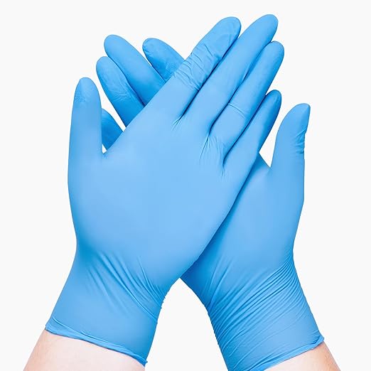 Disposable Nitrile Exam Gloves, Blue, Nitrile Gloves Disposable Latex Free, Medical Gloves, Cleaning Gloves, Food-Safe Rubber Gloves, Powder Free, Non-Sterile, 1000-ct Case (XL)