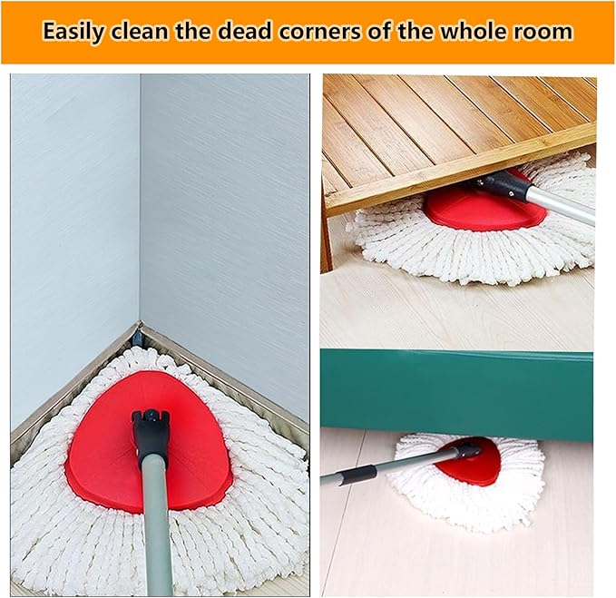 12Pack Spin Mop Replacement Heads for O Cedar, 100% Microfiber Mop Head Replacement Fits Triangle Mop Replace, Easywring 1-Tank System, 360 Degree Spin Refill for Easy House Cleaning Floor Mopping
