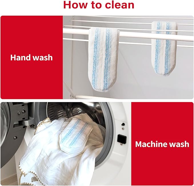 3 Pack Mop Pads Refills, Microfiber Reusable Replacement Mop Pads Flat Replacements Heads for Wet Or Dry Floor Cleaning