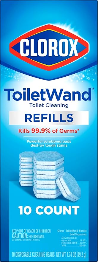 Clorox ToiletWand Toilet Cleaner Refills, Toilet brush, Original, 10 Count