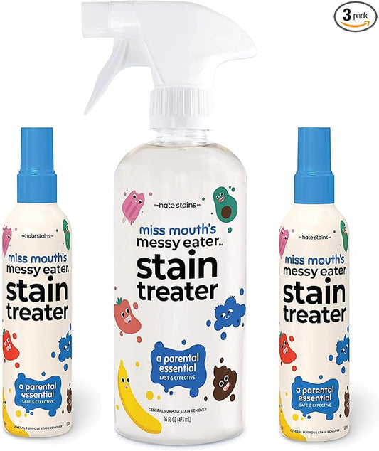 Miss Mouth's Messy Eater Stain Treater - 2 Pack Stain Remover Spray and 16oz Bottle