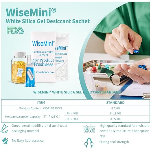 0.25 Gram 600 Pack Silica Gel Packets, Dessicant Packets, Silica Gel Packs, Moisture Absorbers for Food Storage, Food Safe Desiccant Dehumidifiers