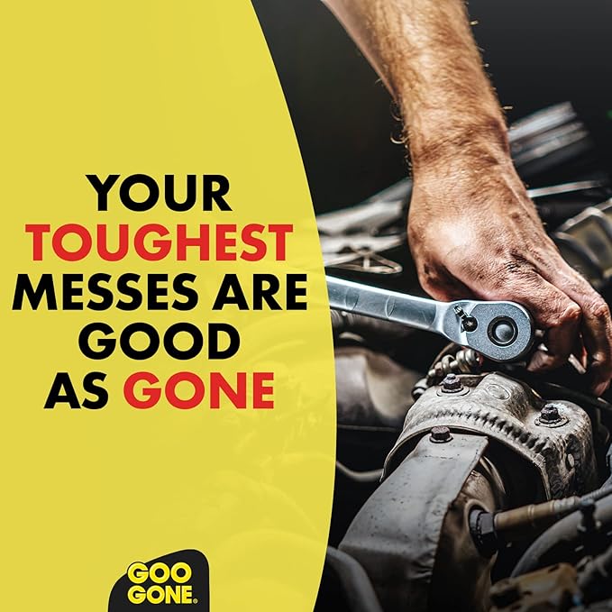 Goo Gone Pro Power Adhesive Remover | Removes Stickers, Goo, Tar, Grease, Great on Tools | Surface Safe, Fresh Citrus Scent - 2 Pack with Scraper Tool, Sticker Lifter