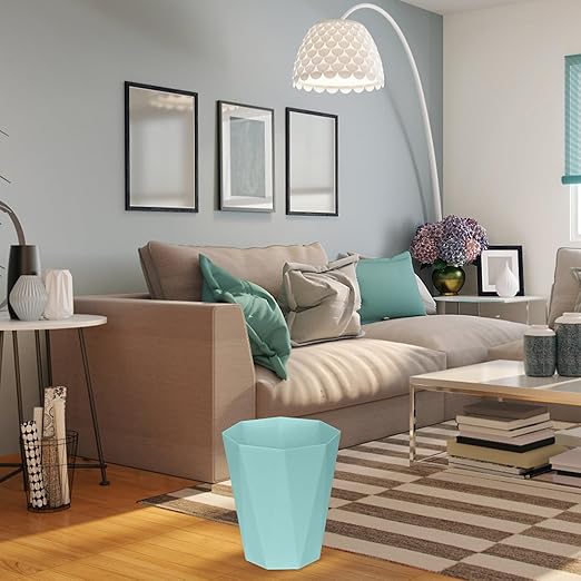 ZXJ Small Trash Can - 1.8 Gallon - Green - Waste Basket - Garbage Bin Bathroom,Kitchen,Office,Dormitory,Camping,Kids Room