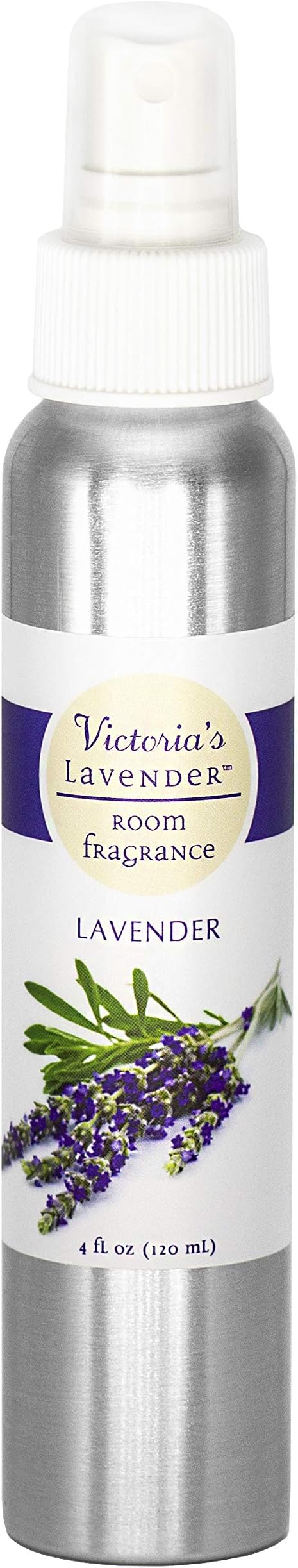 Victoria's Lavender Room Spray, All Natural Home Atmosphere Essential Oil Concentrated Room Fragrance, Air Freshener, Bathroom Odor Eliminator, Made in the USA, Lavender - 1 Pack (4 Fl Oz)