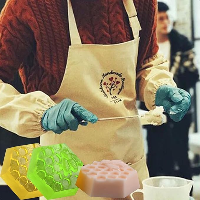 2 Pack Bee Soap Molds, 3D 6 Cavity Bee Silicone Soap Molds, Silicone Soap Mold for Homemade Soaps, Cakes, Jellies, Chocolates, Desserts, Ice Cube Tray (Purple)