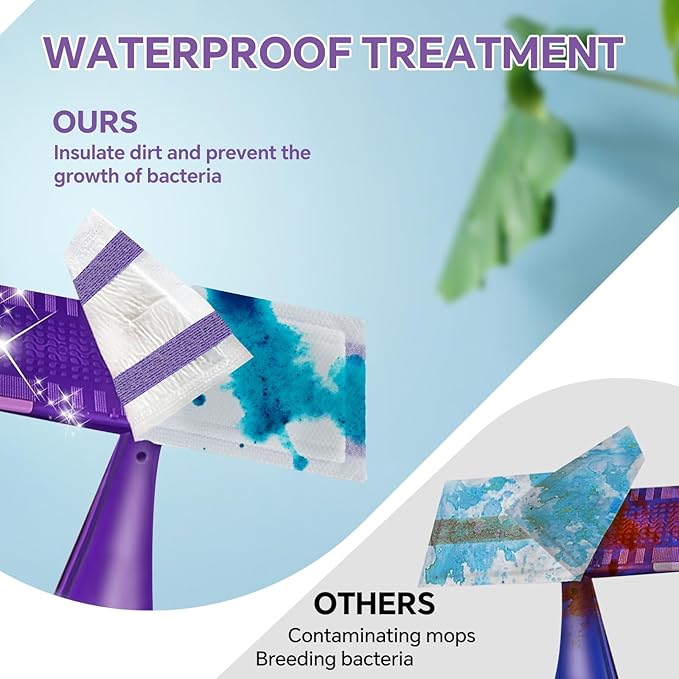 60 Count Wetjet Pads Refills for Swiffer Wet Jet, Disposable Mopping Pad Refills for Swiffer Wet Jet Mops, Thickness&Absorbent Household Cleaning, Multi Surface Floor Mop Pads