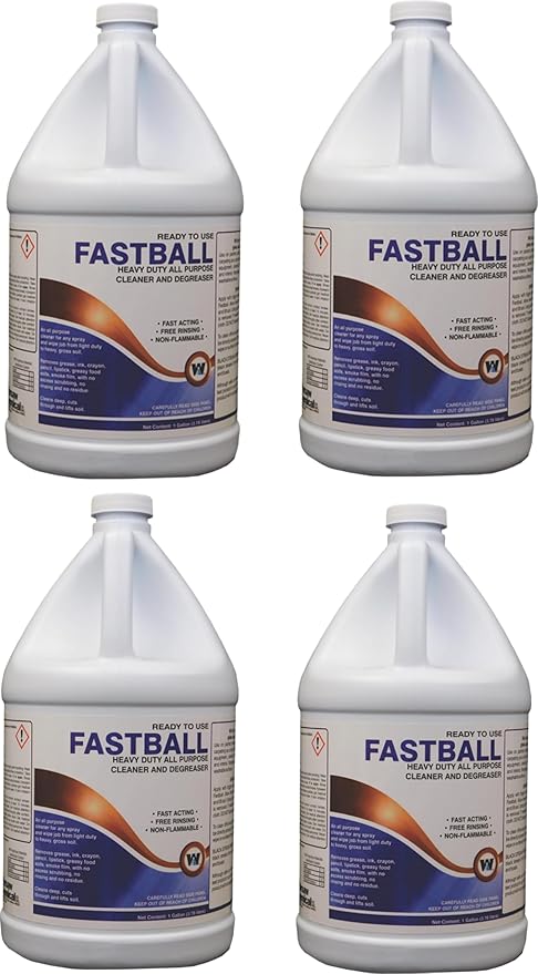 DENCO DISTRIBUTING, INC. Warsaw Fastball Heavy Duty All Purpose Cleaner and Degreaser - 1 Quart - Industrial Cleaning Agent (4)