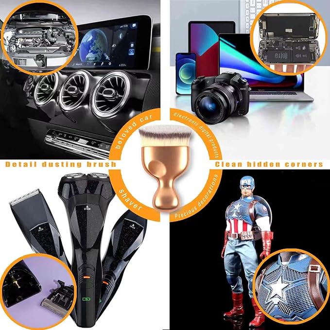 Car Interior Dusting Brush Auto Dust Sweeping Soft Brush Automotive Mini Duster Interior Cleaning Brush for Car Air Vent,Dash,Seat Microfiber Sweep Detailing Brushes Dust Removal Tools 3PCS