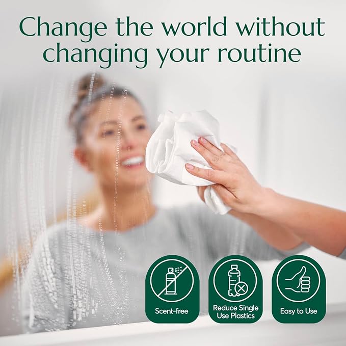 CLEANOMIC Glass and Mirror Cleaning Tablets (6 Pack) - All-Purpose Multi-Surface Household Cleaner Tablets (Scent-Free)