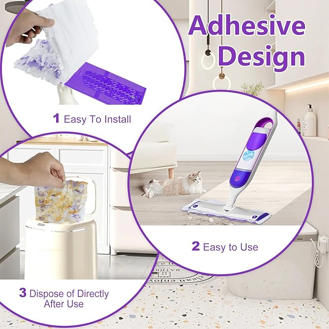 30 Count Disposable for Swiffer Power Mop Refills, Power Mop Pads for Swiffer Power Mop, Compatible with Swiffer Power Mop & for Swiffer Power Mop Solution for Floor Cleaning