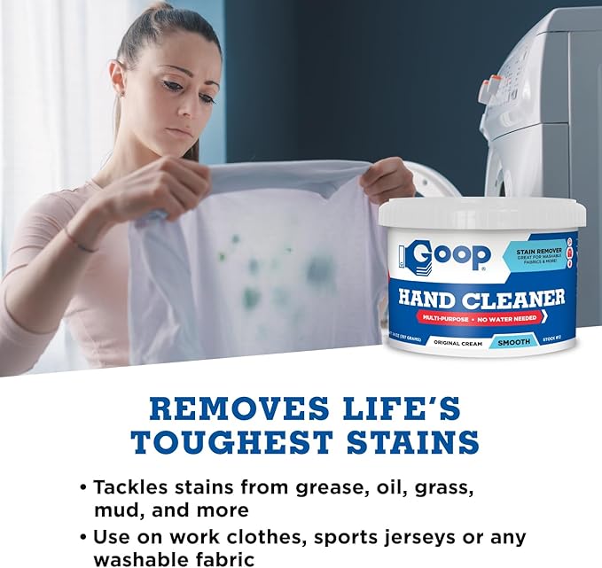 GOOP Original Multi-Purpose Waterless Hand Cleaner and Stain Remover - 14 oz Can (Pack of 2)