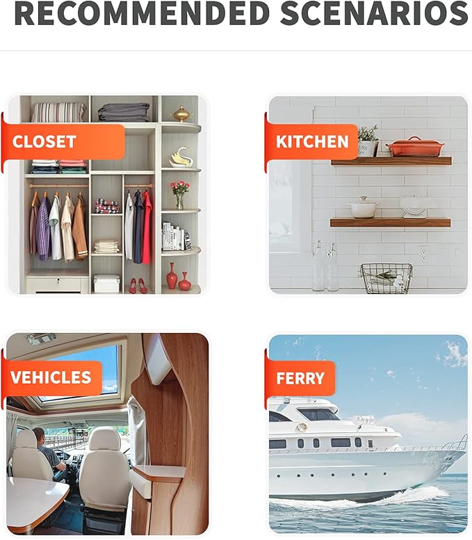 Vacplus Moisture Absorbers, Hanging Closet Dehumidifier Bags, Humidity Packs, Desiccant, Closet Dehumidifiers with Activated Charcoal, 10 Pack, 9.8 OZ