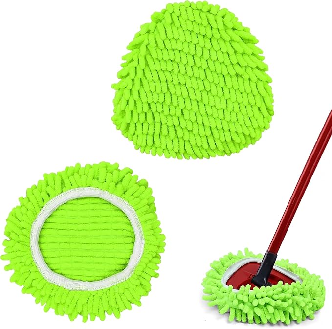 YWSHF Spin Mop Heads Replacements for Ocedar Easywring 1 Tank System 2 Pack Microfiber Mop Pad Spin Mop Refill for O Cedar Mop Head Replacement