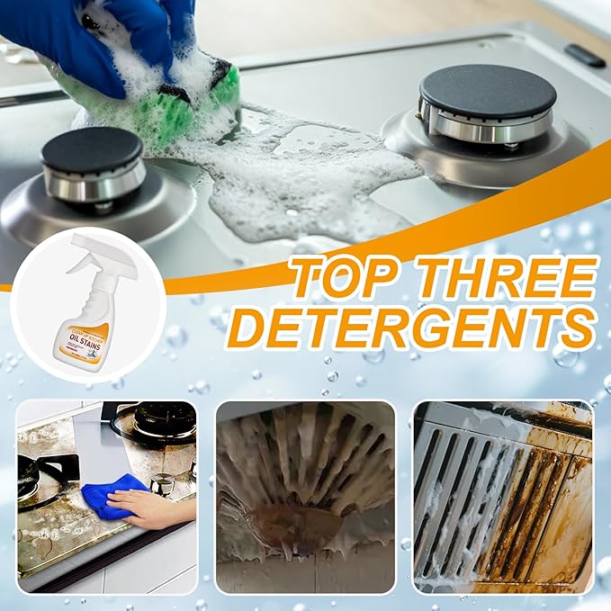 Clean Up Kitchen Oil Stain Remover, Heavy Oil Stains Cleaner, Degreaser Spray, For Cleaning Stovetop, Oven, Range Hood, Countertops, Grill, Backsplash