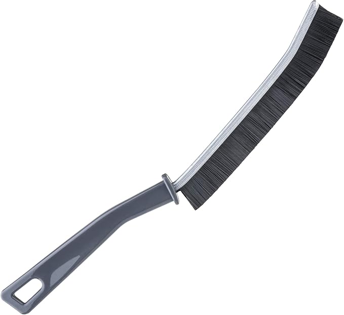 Grout Cleaner Scrub Brush Deep Tile Joints - Stiff Angled Bristles for Showers, Bathtubs, Kitchens - Multi-Surface All-Around Household Cleaning Tool