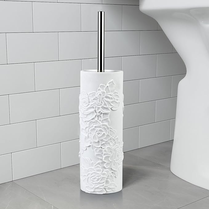 Toilet Brush and Holder Set for Bathroom, Stylish and Durable Cleaning Tool with Modern Design, Compact for Efficient Cleaning