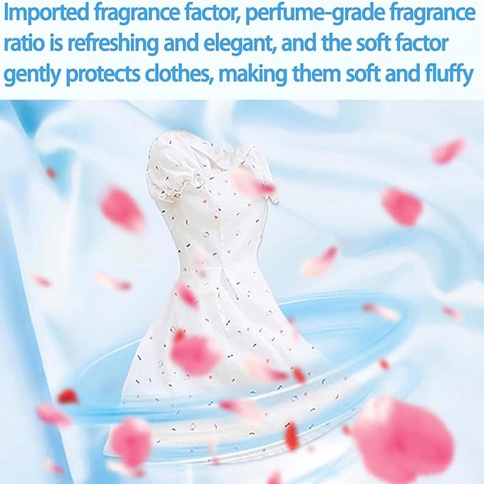 5 In 1 Laundry Beads, Fabric Softener Beads, Laundry Scent Bead Bulk, Gentle Care Fade Resistant for All Fabrics and Colors (100pcs, Citrus)