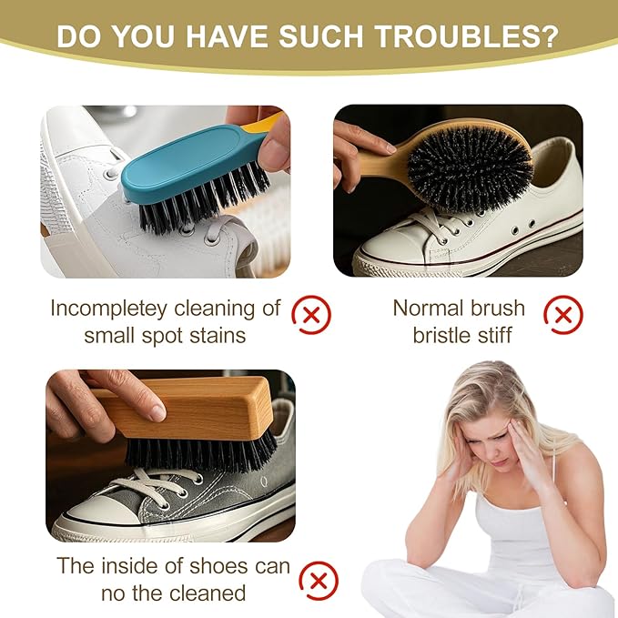 Soft Bristle Laundry Brush for Stain Removal, Multi-Purpose Scrub Brushes for Cleaning Clothes and Shoes, Portable Stain Brush with Long Handle, Suitable for Laundry and Fabric Care