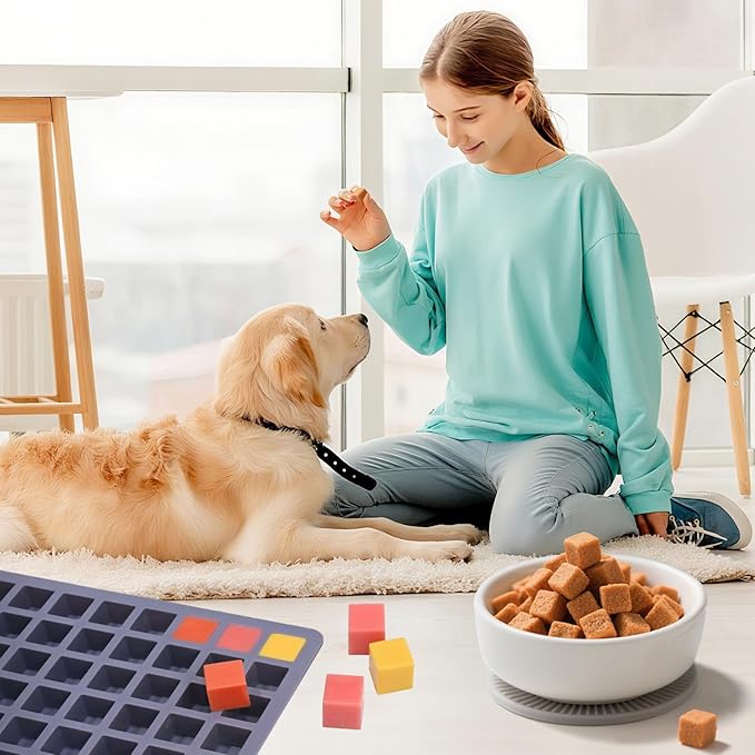 Square Chocolate Mold, Mini Silicone Candy Molds, SIQINZONGWA 100 Cavities Square Gummy Silicone Molds Bite Size for Chocolate, Candy, Gummy, Caramels, Jelly, Ice Cubes, Pet Treats