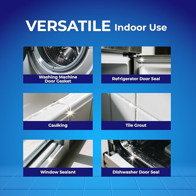 Mold Stain Remover Gel Cleaner Heavy Duty Cleaning Solution for Front Loader Washing Machine Seal, Bathroom Grout, Shower, Caulk - with 11.81" x 11.81" Purple Microfiber Cloth (7 fl oz)