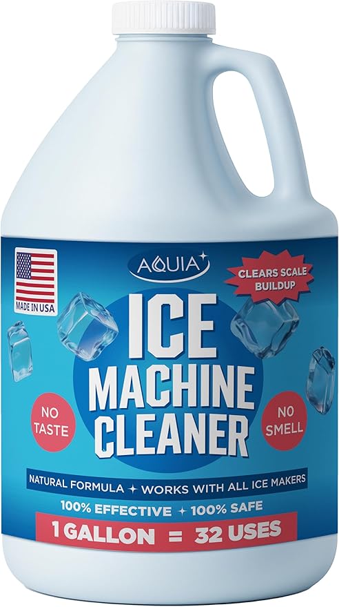 Ice Machine Cleaner and Descaler Gallon | Ice Maker Cleaner for All Brands; Opal, Scotsman, Manitowoc, Affresh, etc. Countertop Icemaker Cleaners Solution | Icemaker Cleaners and Descaler 100% Active!