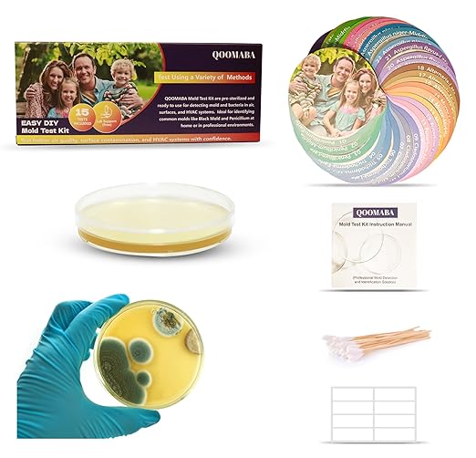 Mold Test Kit for Home Air Quality 15PCS - Mold Toxicity Test for HVAC, at Home Mold Test Kit, Mold Detector for Home Air Quality - Black Mold Testing Kit Air with Guide and Lab Support