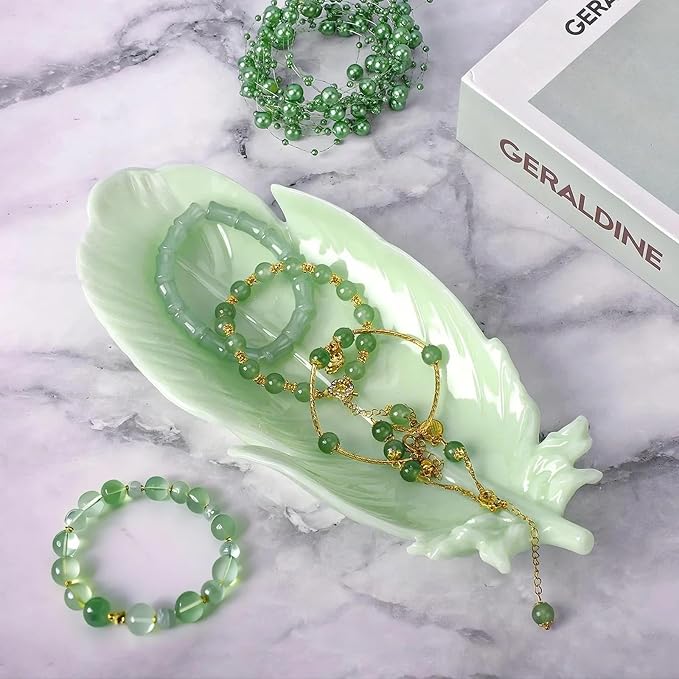 Gartful 3 Pieces Tray Resin Molds, Silicone Jewelry Dish Molds, Storage Container Epoxy Resin Casting Molds for Jewelry Ring Holders, Soap Dish, Candle Holder, 3 Large Tray(Feather&Flower&Ginkgo leaf)