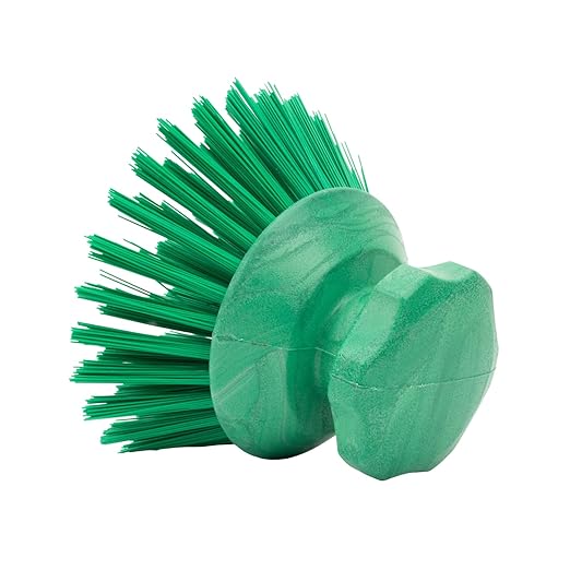 SPARTA 42395EC09 Plastic Scrubber Brush, Round Brush, Dish Scrub Brush With Color Coded For Cleaning, Kitchen, Bathroom, Bathtub, Dishes, Sink, 5 X 5 X 4 Inches, Green