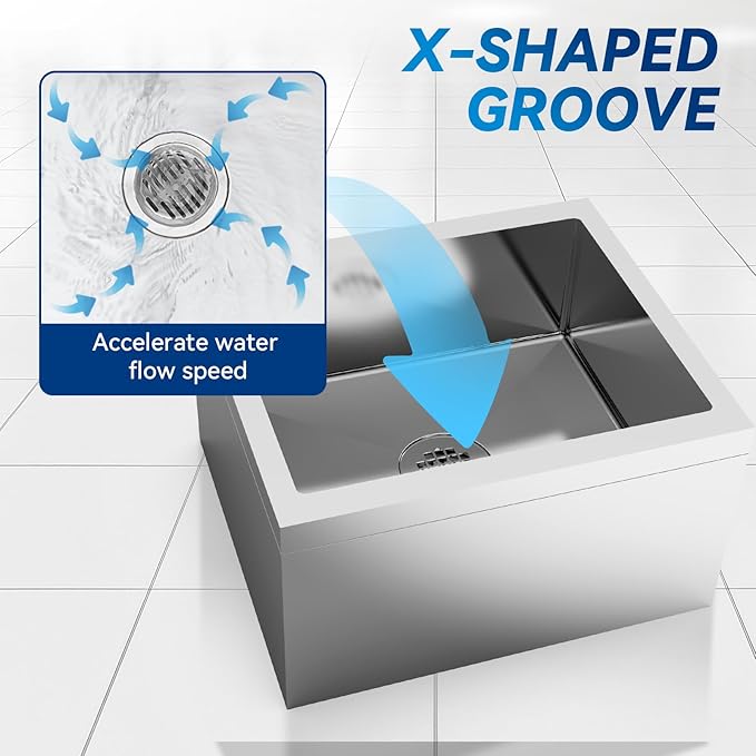 TONGMO Stainless Steel Floor Mop Sink Mop sink | 19" x 22" x 12"