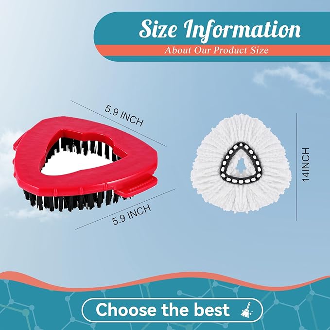 7 Pack Mop Replacement Heads for O-Ceda Mop Replace Head EasyWring Spin Mop Heads Replacements, Microfiber Spin Mop Refills, Cleaning Mop Head for Living Room& Bath Tool