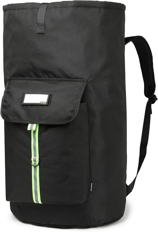 laundry bag backpack,extra-large heavy duty laundry bags,laundry backpack for college students,drawstring closure (Black Laundry Backpack Bag)