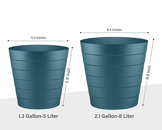 Small Trash Can (2.1 Gallons), Dorm Trash Can, Heavy Duty Dust Bin, Mini Garbage Can for Bedroom (Pack Of 3), Plastic Wastebasket, Bathroom Wastebasket (Blue) Round paper Trashcan, Office Trash Bin