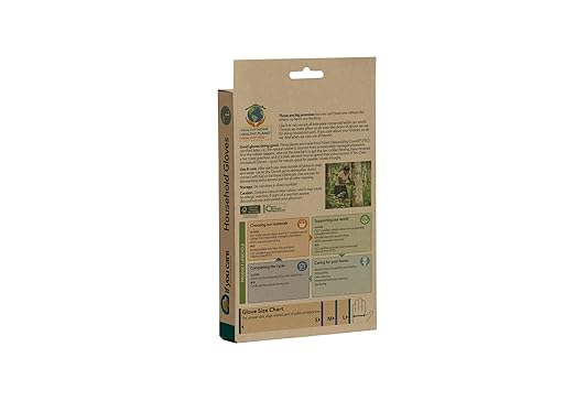 If You Care Latex Gloves, Large – 1 Pair (Pack of 2) – For Gardening, Dishwashing, Cleaning Kitchen and Bathroom – 100% Cotton Lined, Reusable for Women and Men, Green