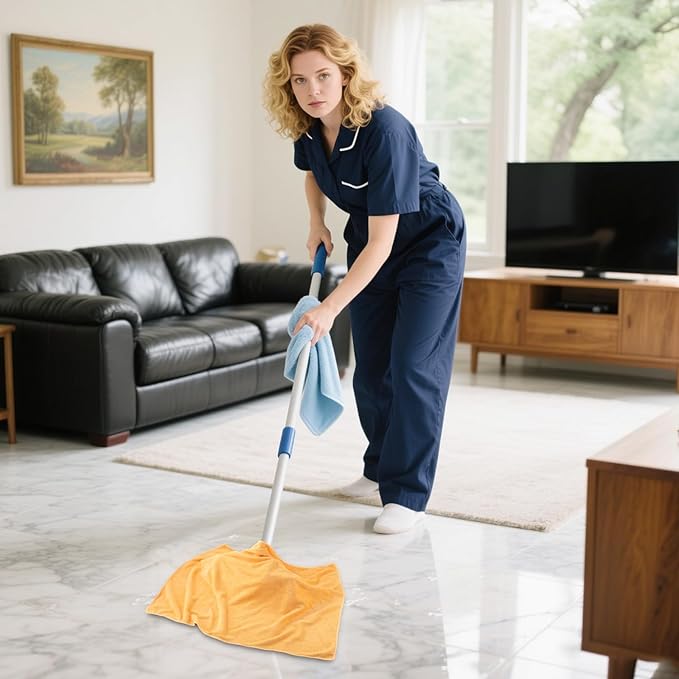 6 Pack Extra Large Microfiber Cleaning Cloths 20"x30", Lint-Free Reusable Towels for Home, Glass, Windows, Office, Kitchen, Bathroom – Mixed Color