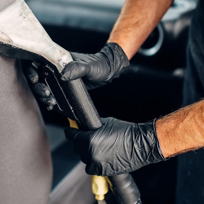 Schneider Vinyl Synthetic Exam Gloves, 4 Mil, Latex Free Disposable Gloves for Medical, Cooking, Cleaning, and Food Prep