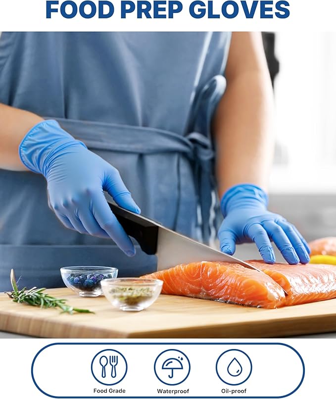 Schneider Vinyl Synthetic Exam Gloves, 4 Mil, Latex Free Disposable Gloves for Medical, Cooking, Cleaning, and Food Prep