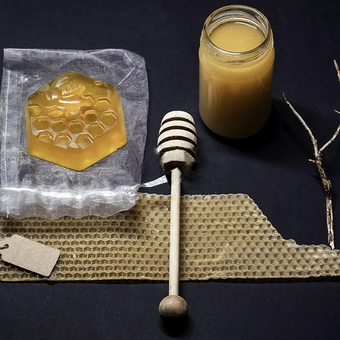 3 Pcs Honeycomb Soap Molds-Honeybee Silicone Molds for Soap,3D Bee Soap Molds for Homemade Soap Bath Bombs Shower Steamer Lotion Bars Chocolate Candy