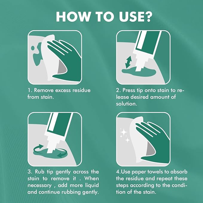 Stain Remover Pen for Clothes, Portable & Safe Stain Sticks, Instant Travel Stains Remover for Cleaning Spot, Like Juice, Food, Ketchup, Ink and Even Blood - 2 Count