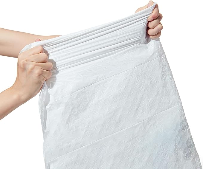 TYPLASTICS FleTex Tall Kitchen 13 Gallon Drawstring Trash Bags, 300 Bags, 24in x 27in, Unscented, White, Wholesale Pack